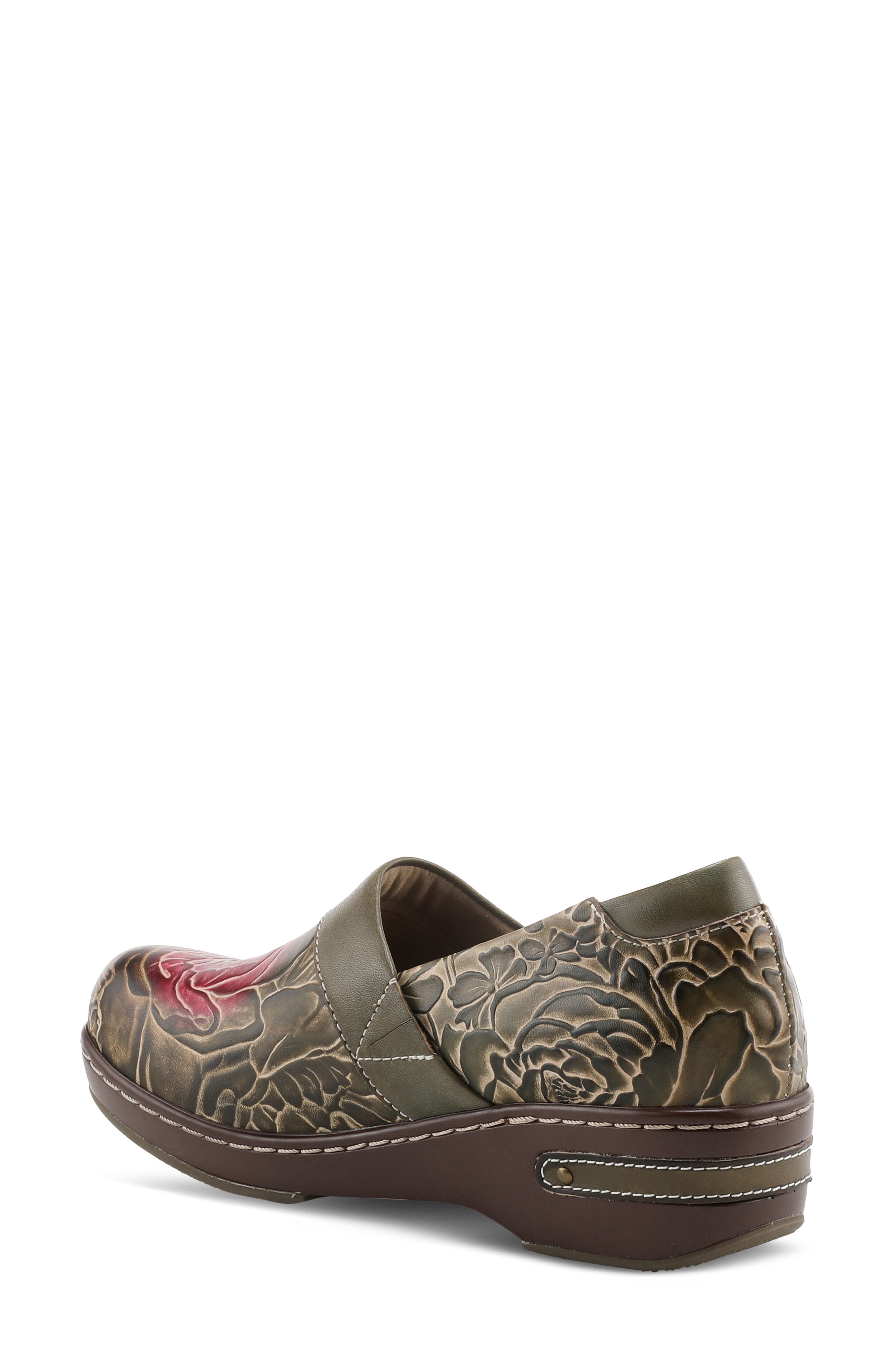 L'Artiste by Spring Step Elkayjay Clog, Alternate, color, Olive Multi