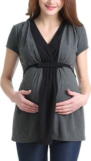 Kimi & Kai Maternity Colorblock Nursing Top