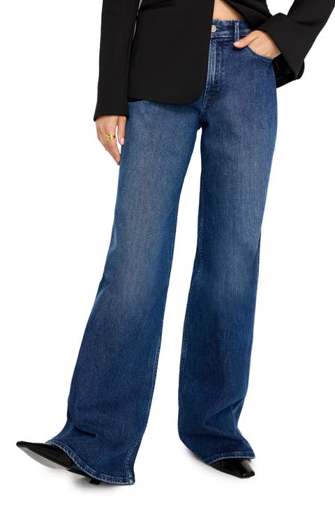 Good Skate High Waist Wide Leg Jeans (Blue 383) (Regular & Plus Size)