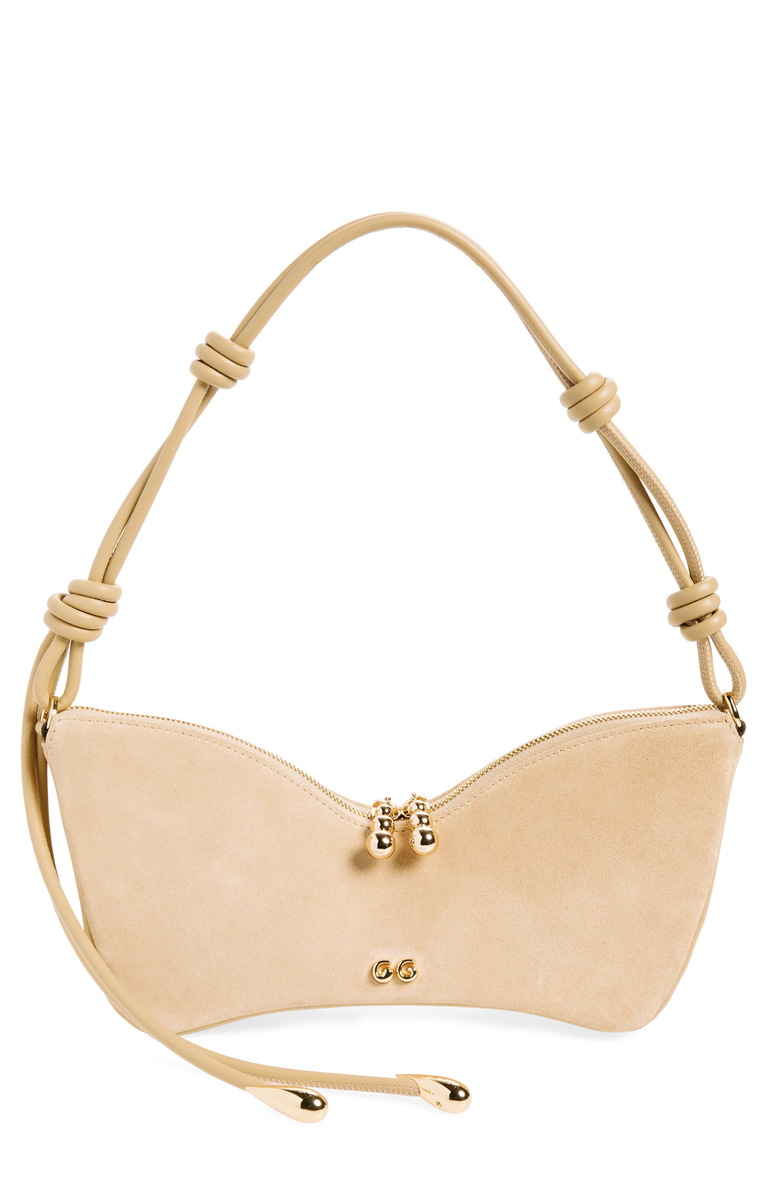 Cult Gaia Mercier Suede Shoulder Bag, Main, color, 