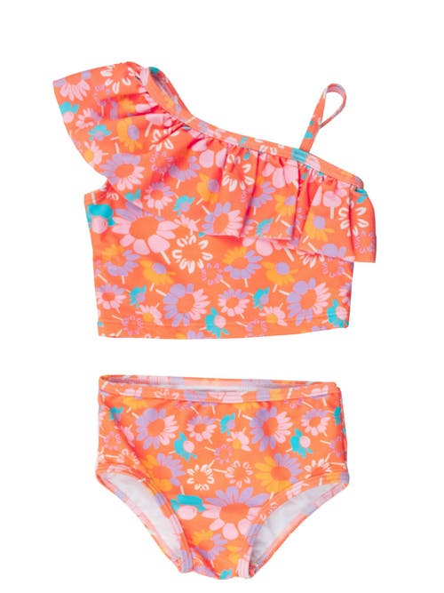 Rufflebutts Toddler Girls One Shoulder Ruffle Tankini