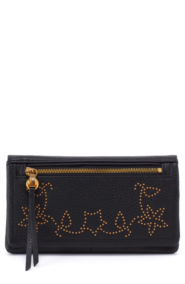 HOBO Lumen Leather Bifold Wallet, Main, color, Black