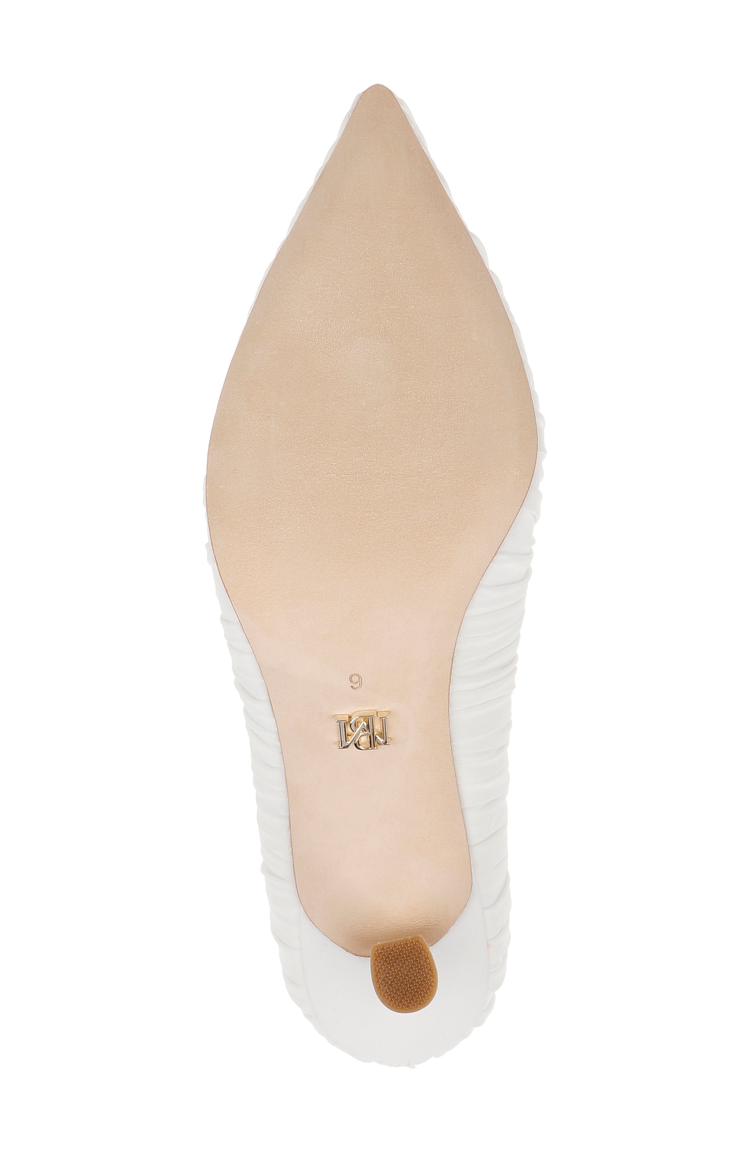 Badgley Mischka Collection Veronika Pointed Toe Pump, Alternate, color, White Fabric