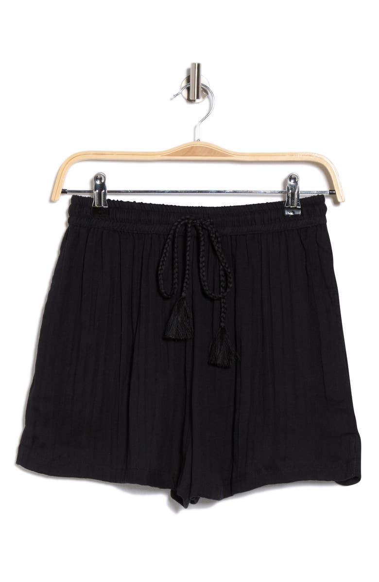 Vitamin A<sup>®</sup> Costa Organic Cotton Cover-Up Shorts, Alternate, color, Black