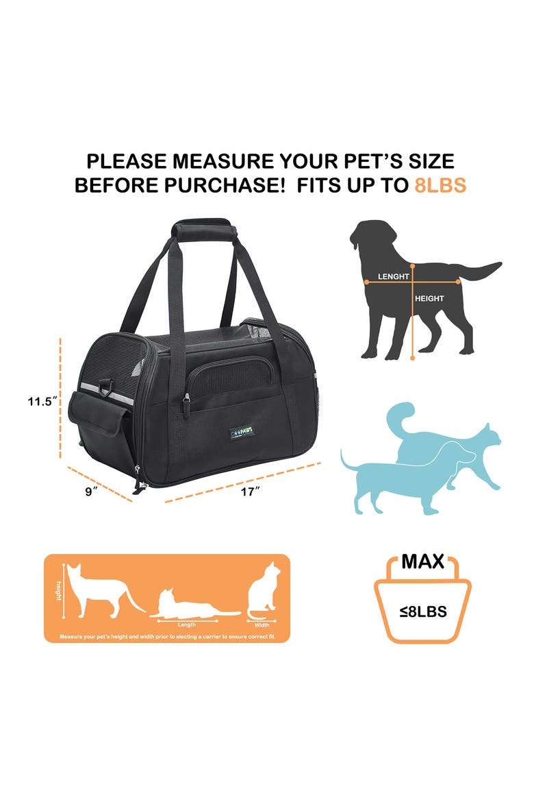 Soft Sided Pet Carrier, Alternate, color, BLACK