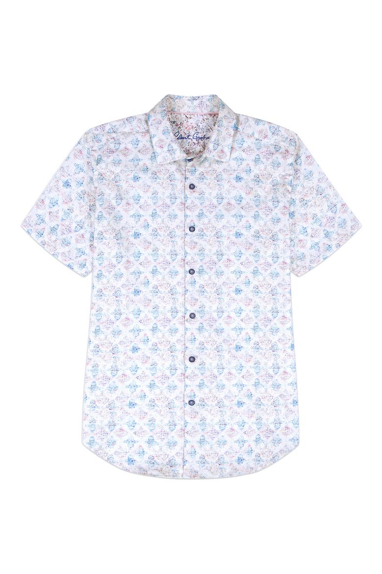 Greatorex Abstract Print Short Sleeve Button-Up Shirt, Alternate, color, MULTI