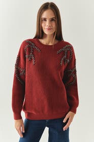 Exquise Grace Embroid Sweater