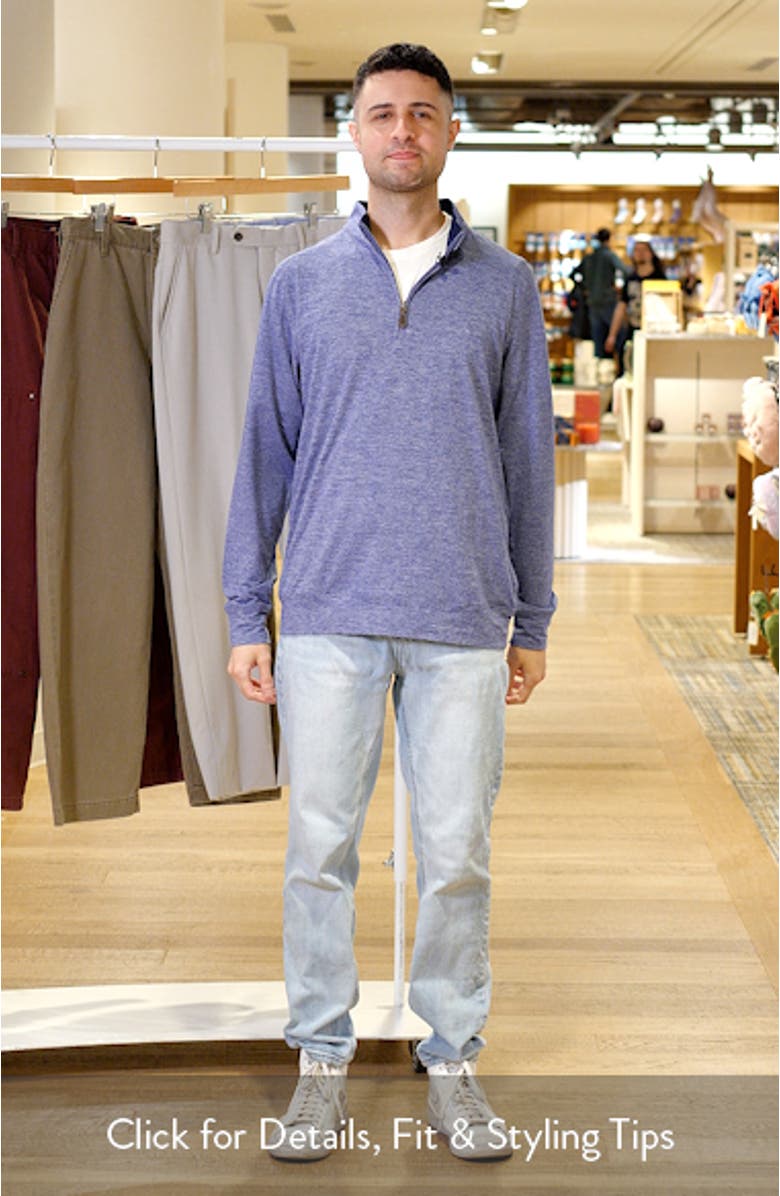 Brushed Mélange Quarter Zip Pullover, sales video thumbnail