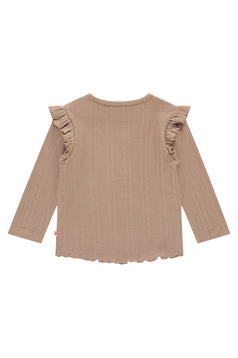 Pointelle Long Sleeve Shirt, Alternate, color, Sepia