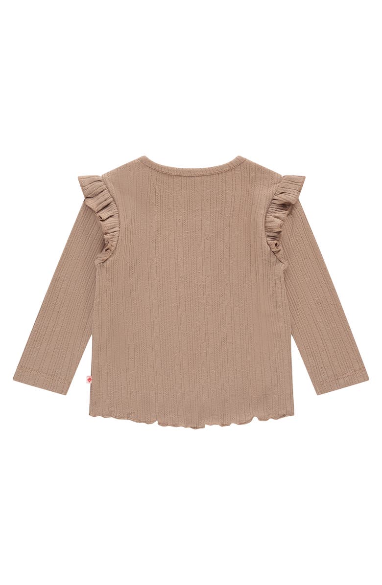 BABYFACE Pointelle Long Sleeve Shirt, Alternate, color, Sepia