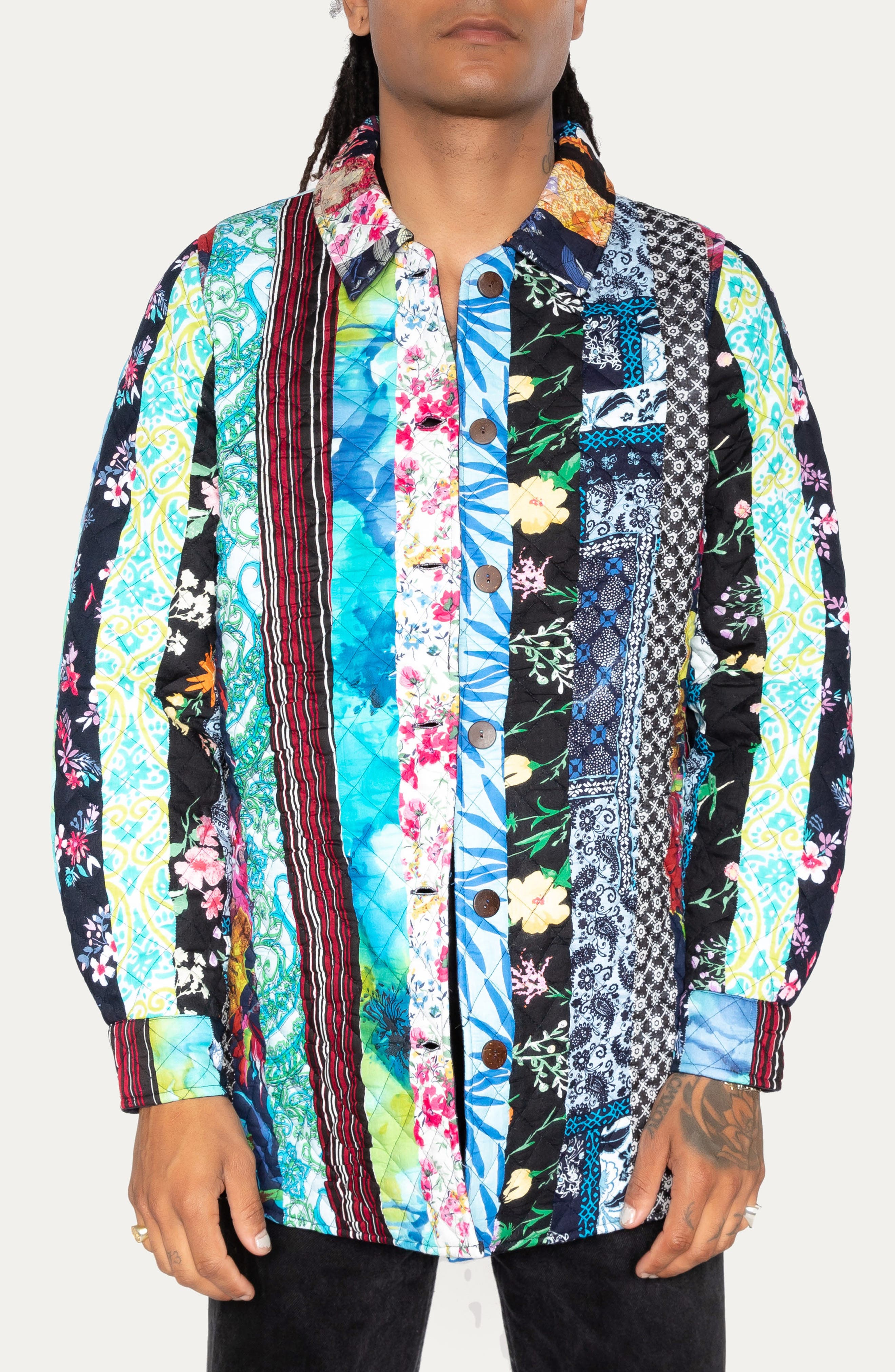 Raga Man Quilted Patchwork Jacket