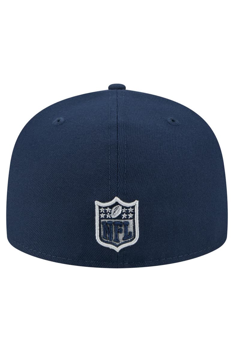 Men's New Era Navy Dallas Cowboys Oversized 59FIFTY Fitted Hat, Alternate, color, Navy