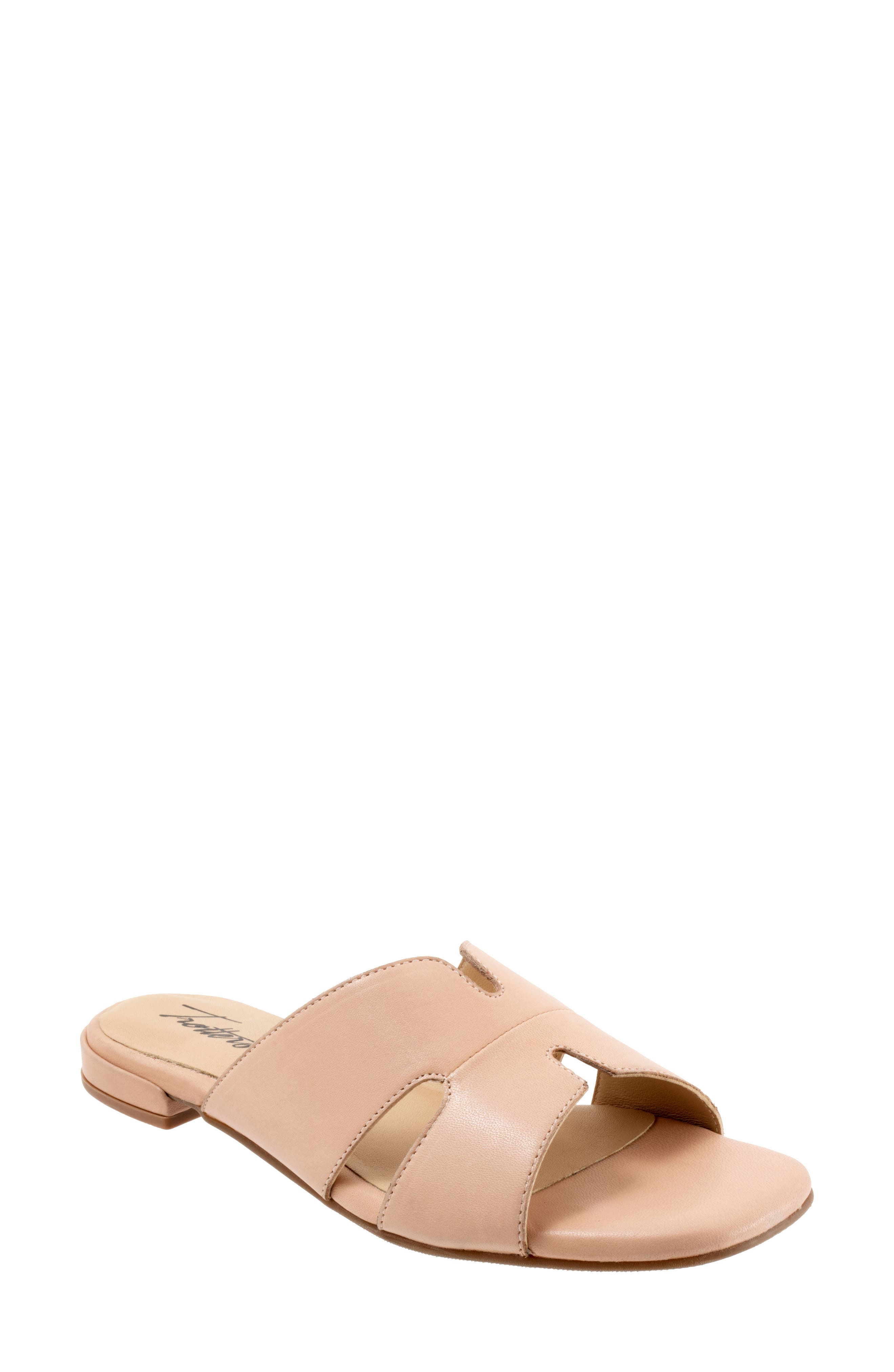 Nell Slide Sandal, Main, color, PALE BEIGE