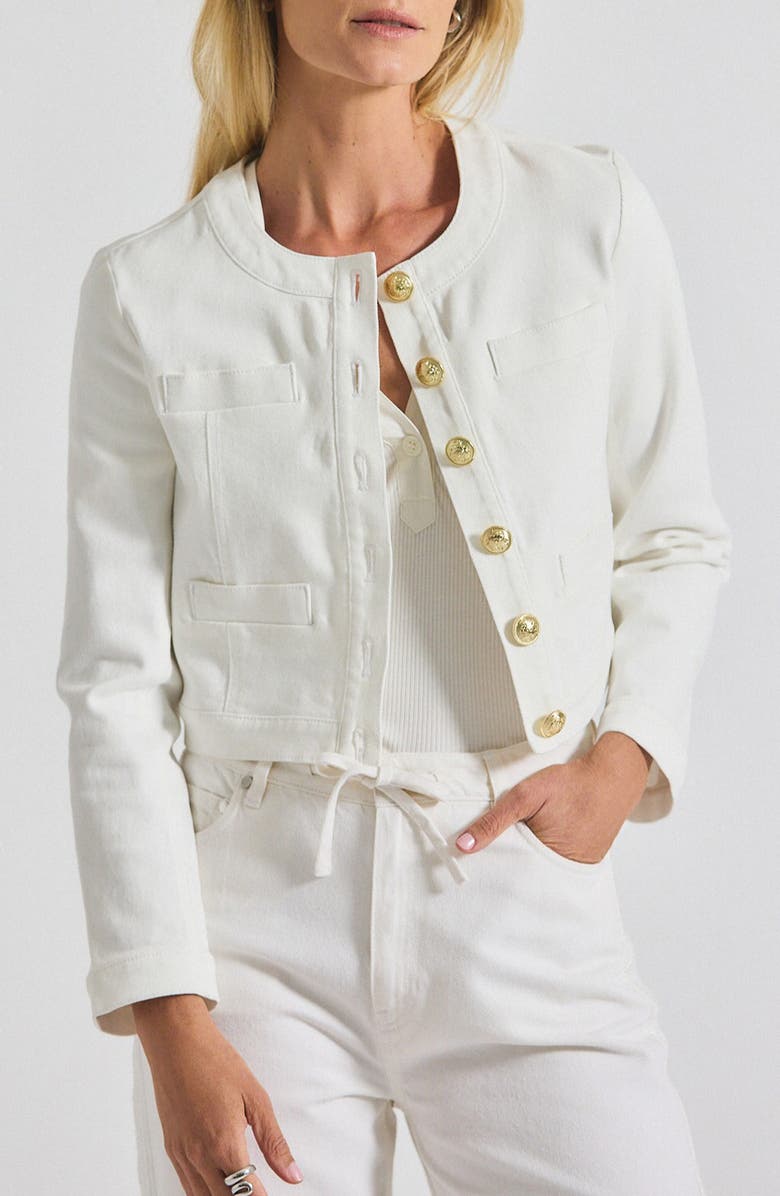 Derek Lam 10 Crosby Penny Crop Stretch Denim Jacket, Main, color,