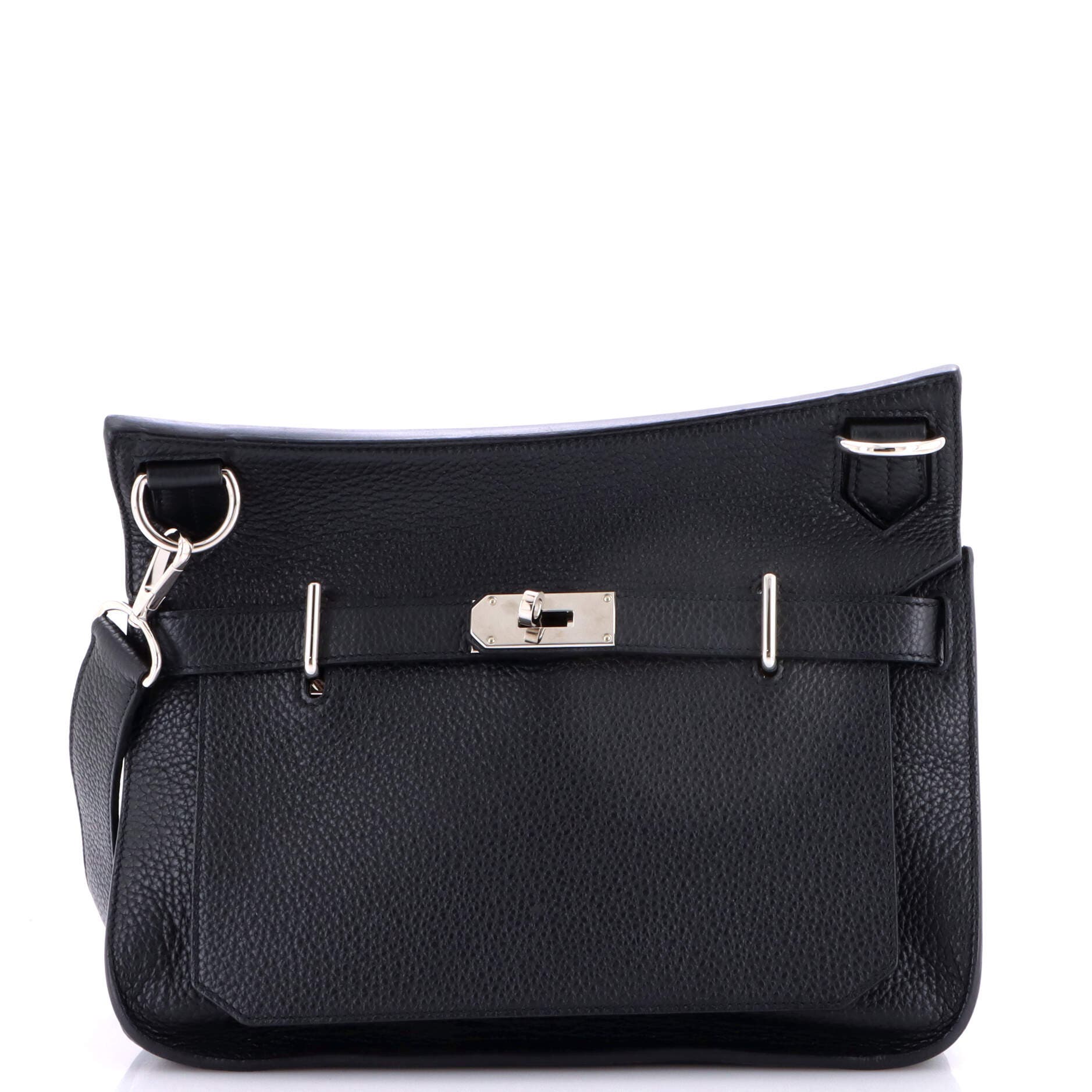 Pre-Owned Hermes Jypsiere Bag Clemence 31, Main, color, Noir