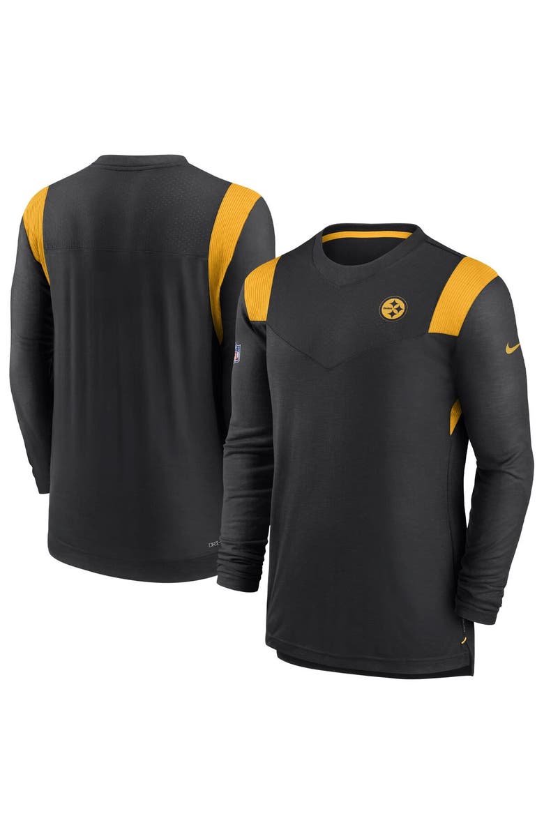 Nike Men's Nike Black Pittsburgh Steelers Sideline Tonal Logo Performance Player Long Sleeve T-Shirt, Main, color, 