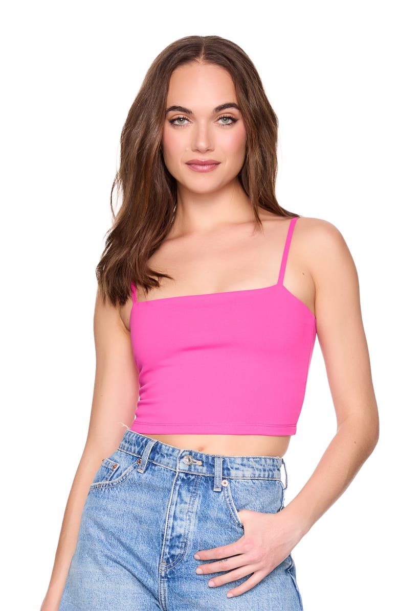 Susana Monaco Crop Tank, Alternate, color, Hot Pink