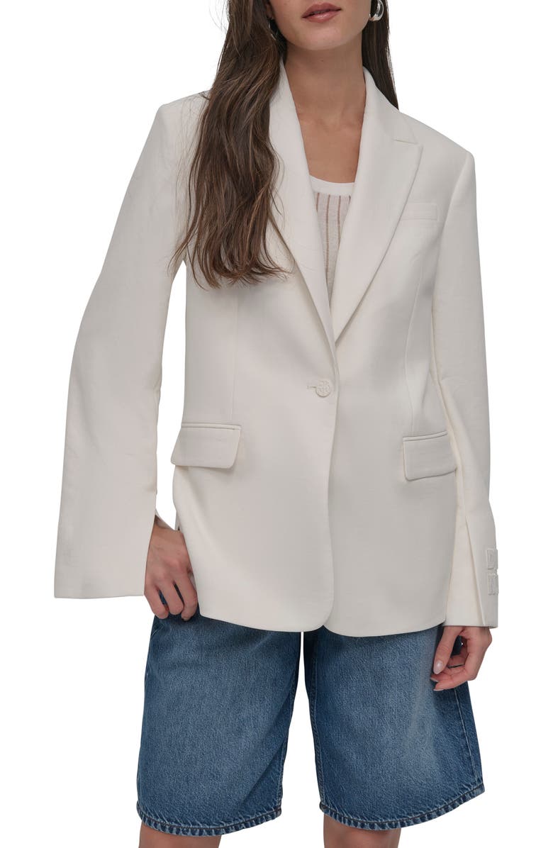 DKNY Logo Patch Blazer, Main, color,