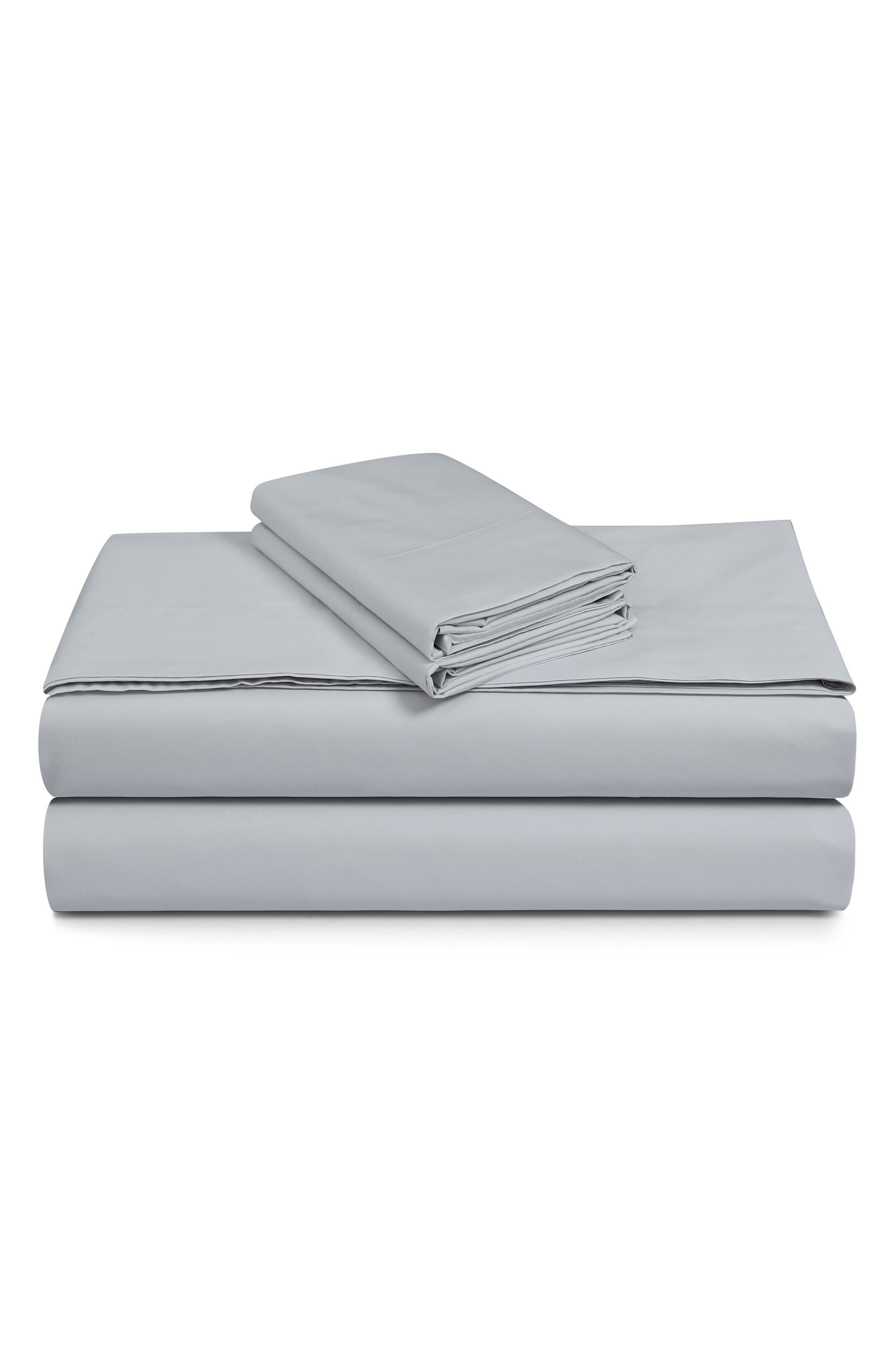 AZORES HOME 300 Thread Count Cotton Percale Sheet Set