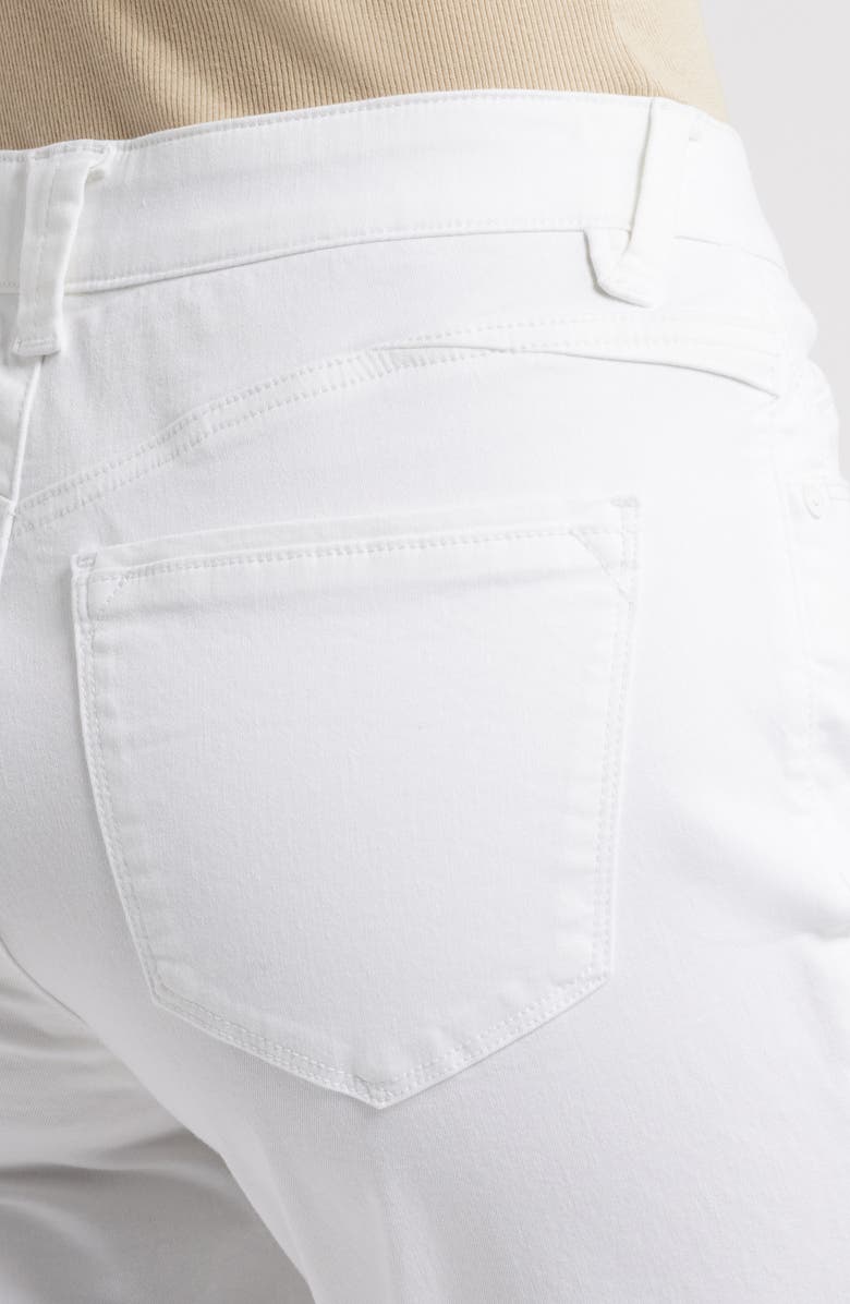 Wit & Wisdom High Waist Straight Leg Stretch Twill Pants, Alternate, color, Optic White