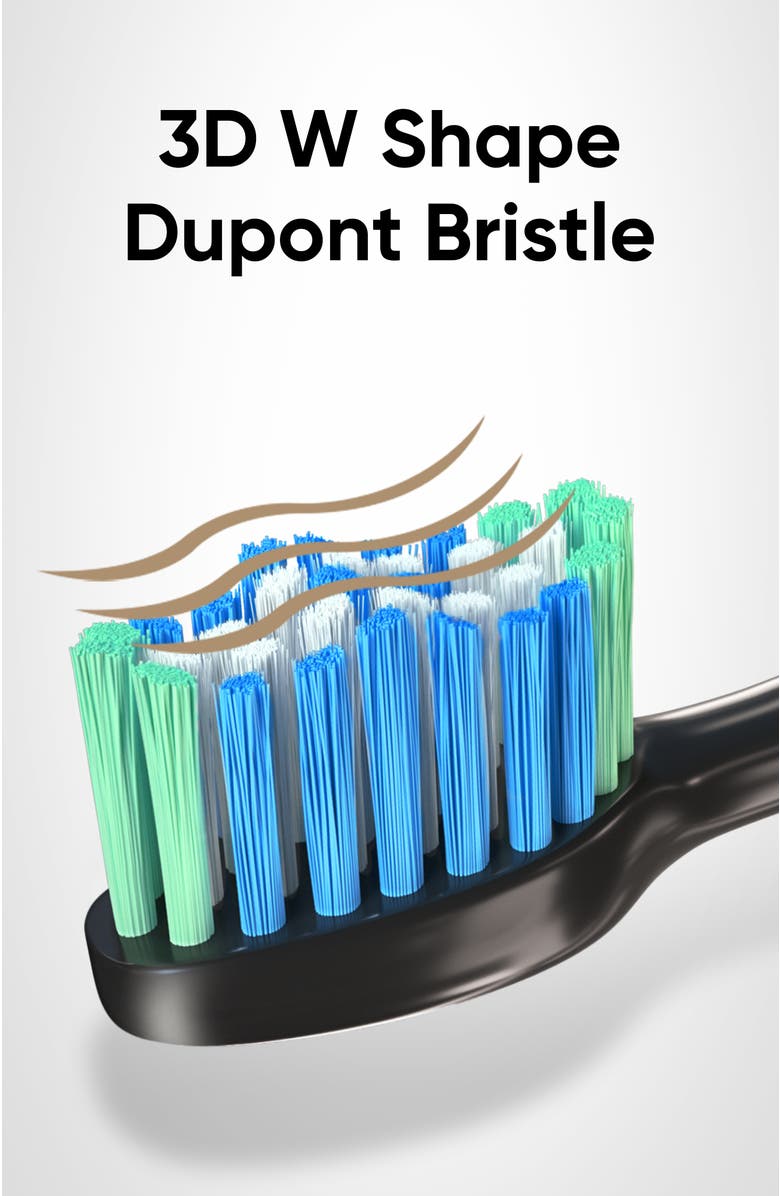 MySmile Electric Toothbrush Replacement Heads, 6 Packs, Alternate, color, Black