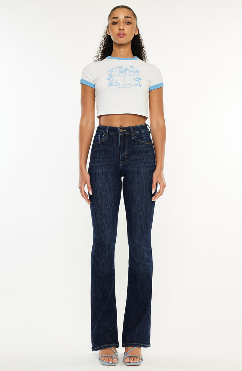 KanCan Ami Red High Rise Bootcut Jeans, Main, color, Dark Wash