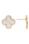 Clover CZ Stud Earrings