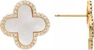 RIVKA FRIEDMAN Clover CZ Stud Earrings