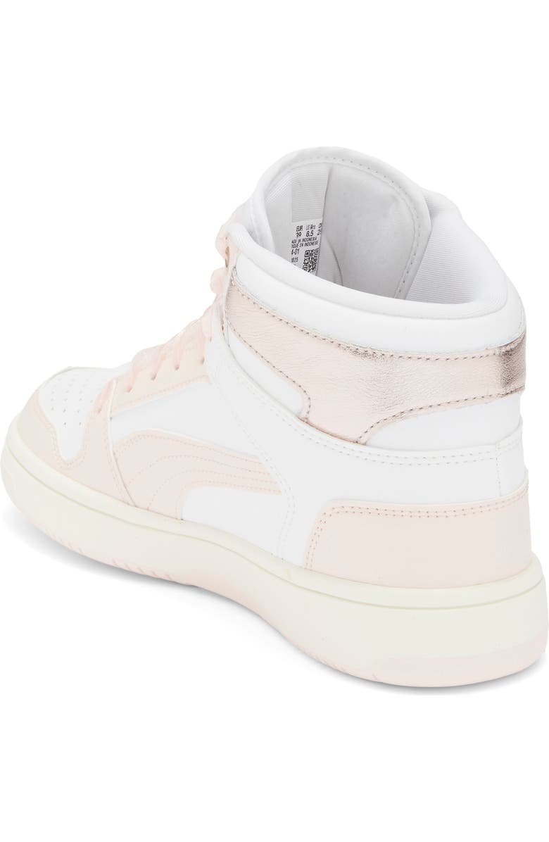 PUMA Rebound Layup High Top Sneaker, Alternate, color, Puma White/ Jasmine / Gold