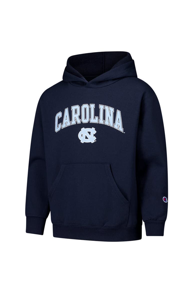 Youth Champion Navy North Carolina Tar Heels Campus Pullover Hoodie, Alternate, color, Navy