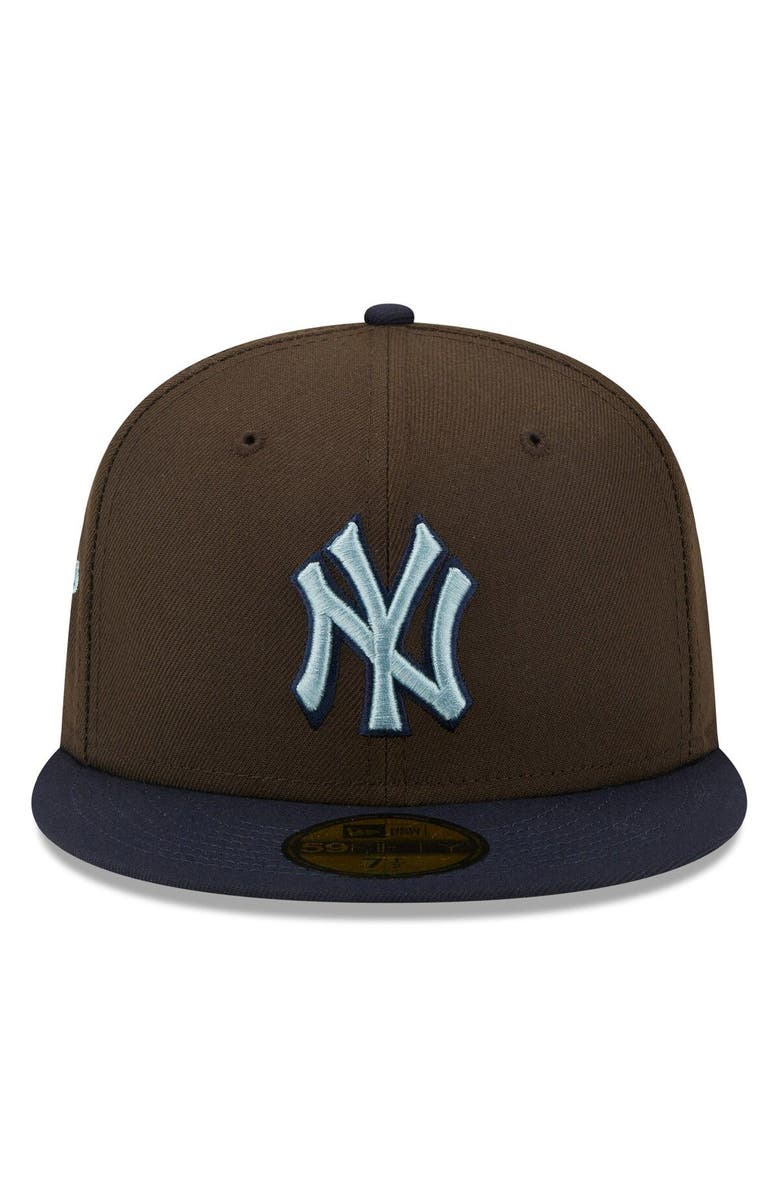 New Era Men's New Era Brown/Navy New York Yankees  1999 World Series Walnut 9FIFTY Fitted Hat, Alternate, color, 