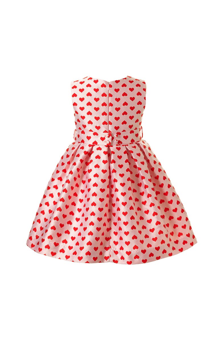 Rachel Riley Heart Damask Dress, Alternate, color, Pink