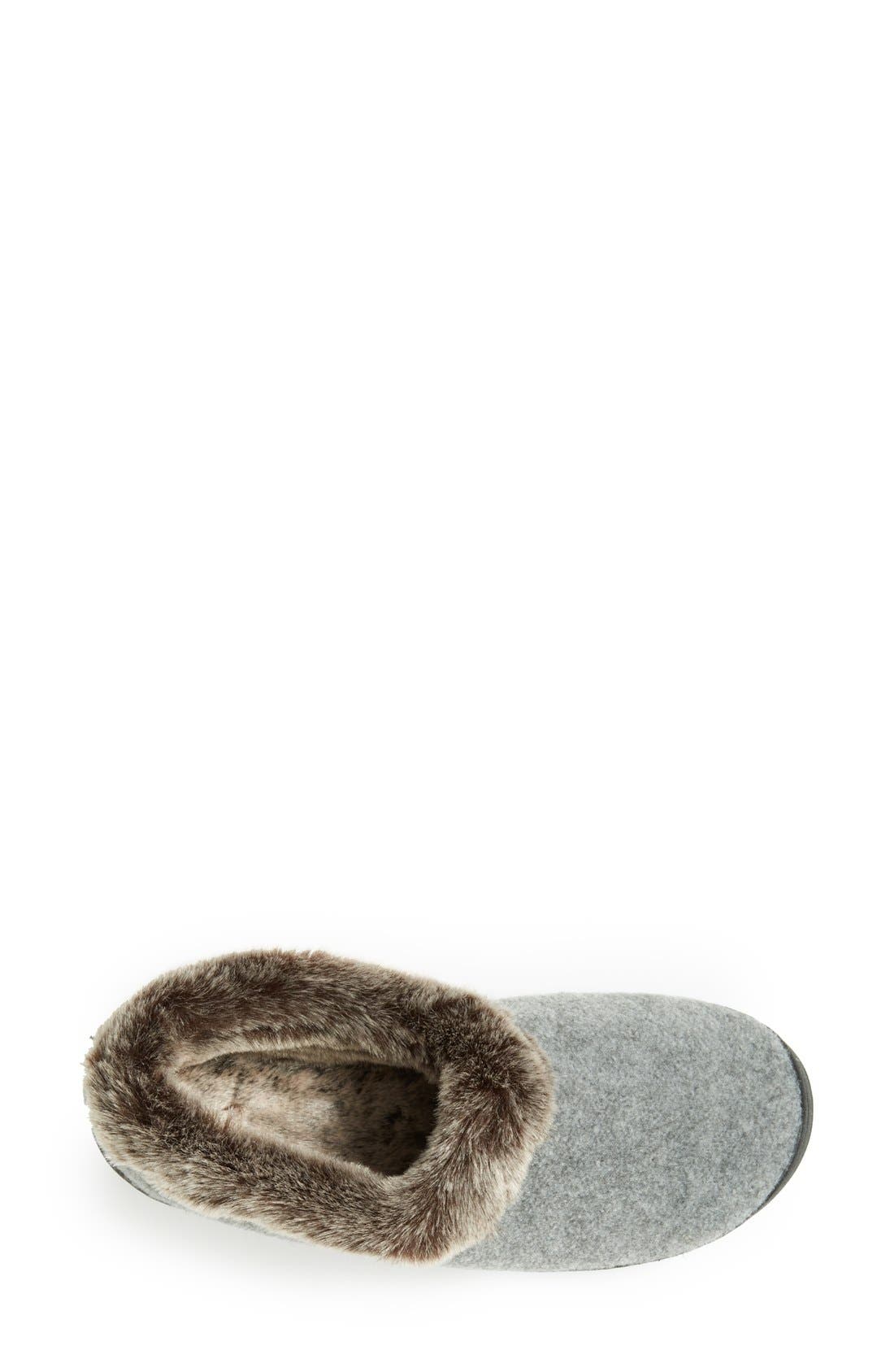 Faux Fur Slipper, Alternate, color, STONE