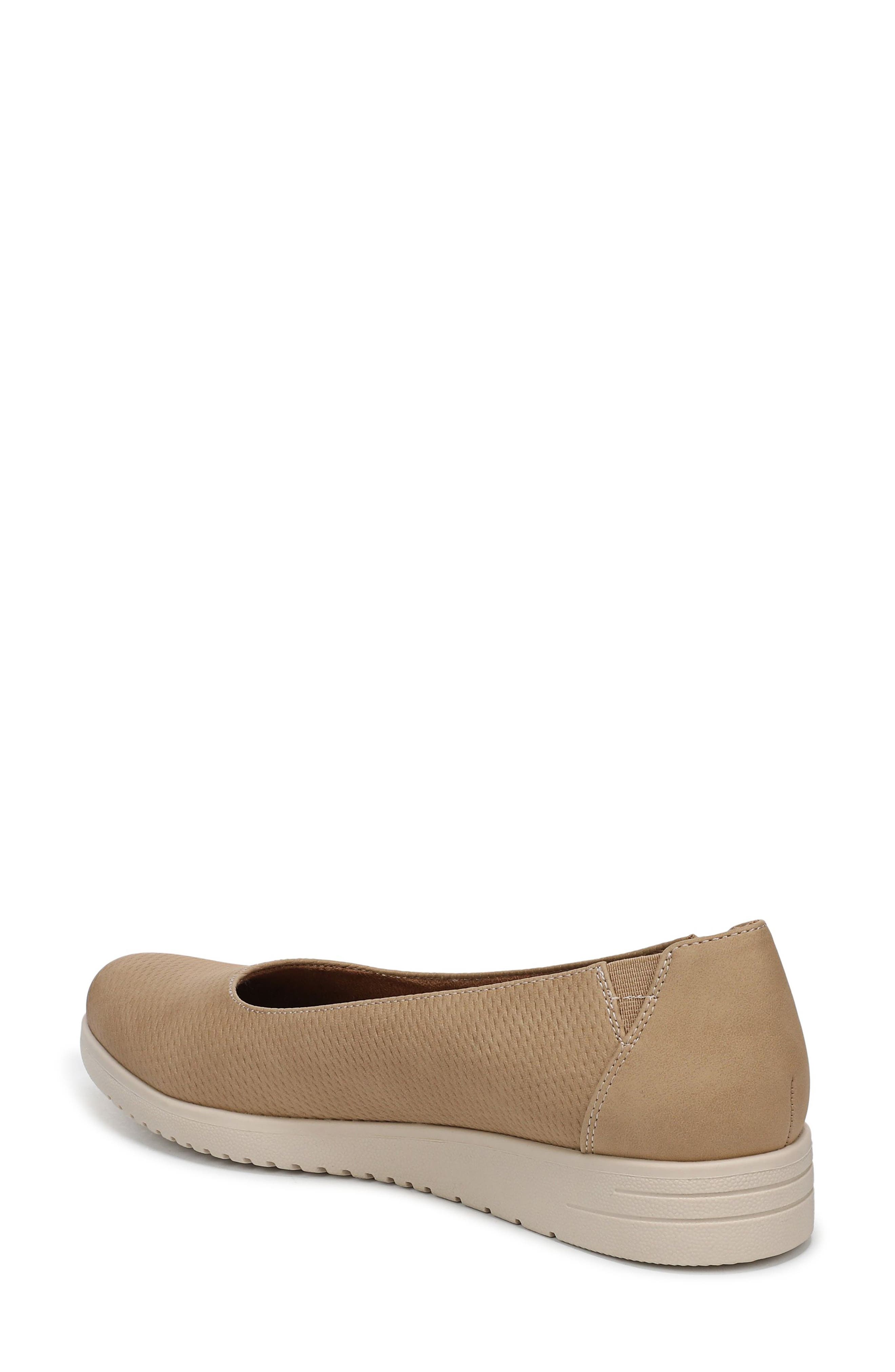 Idea Perforated Ballet Wedge Flat, Alternate, color, TAN PERFORATED FAUX LEATHER