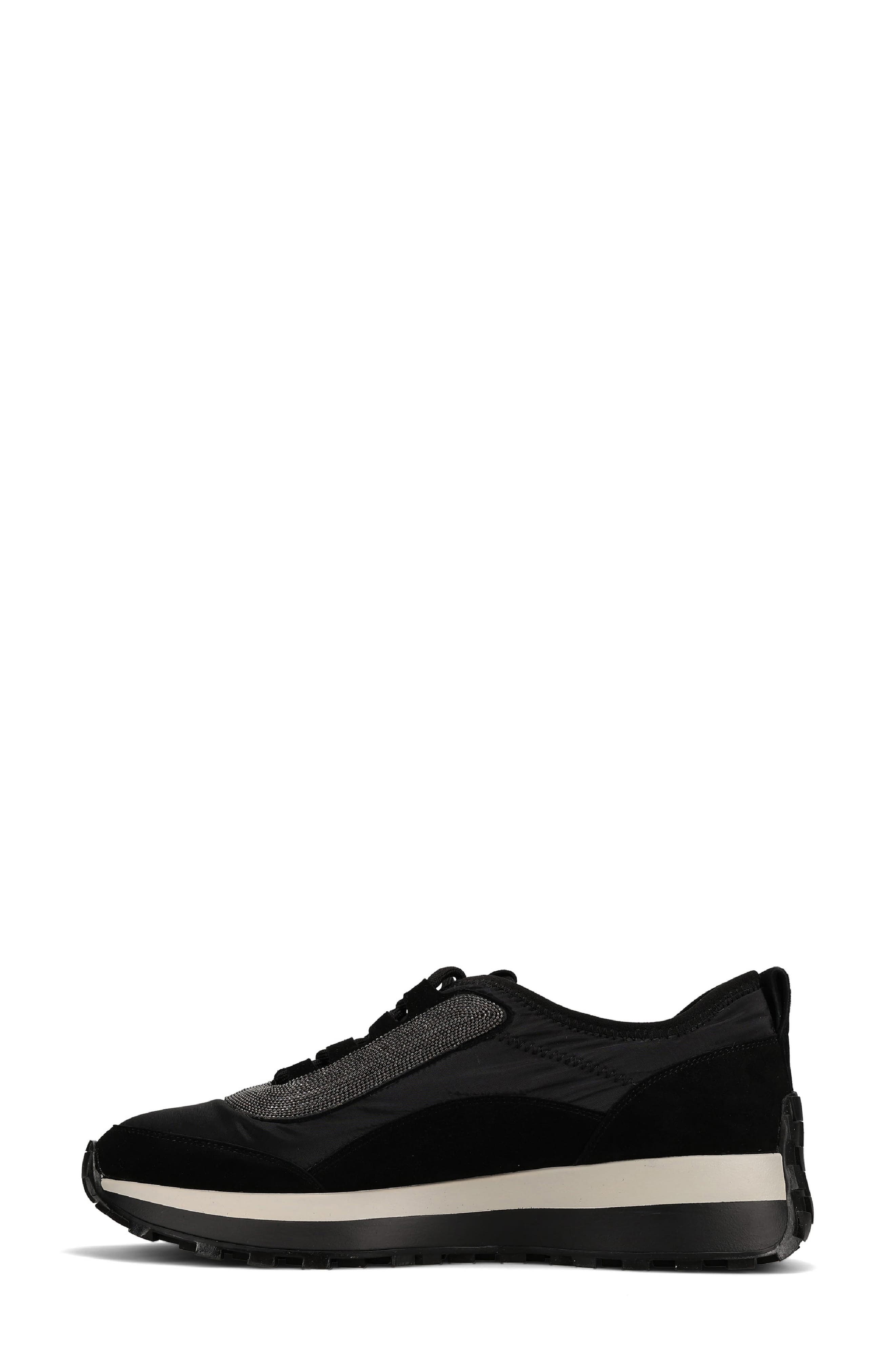 Quota Leather Sneaker, Alternate, color, BLACK