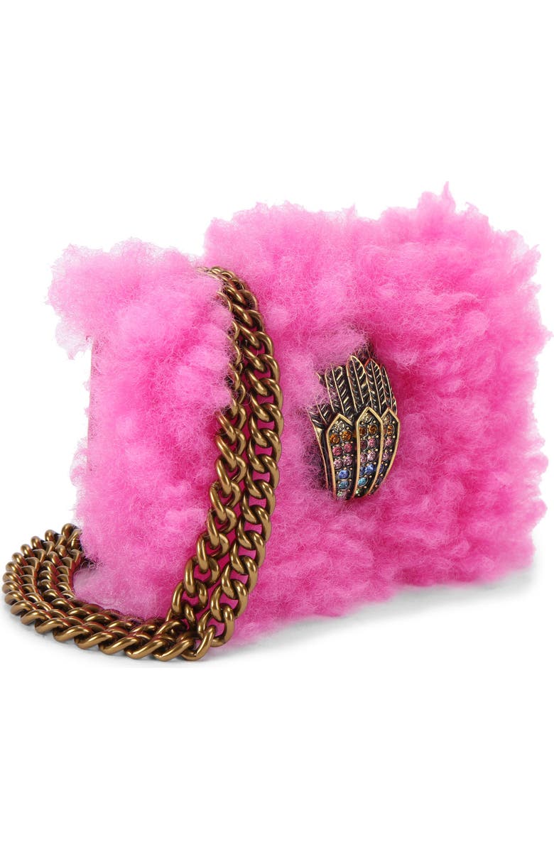 Kurt Geiger London Micro Kensington Faux Fur Crossbody Bag, Alternate, color,