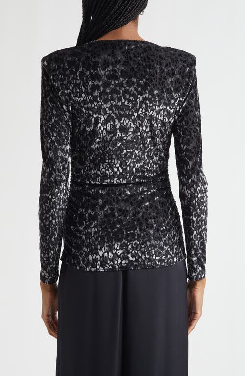 Ramy Brook Lira Jacquard Short Sleeve Knit Top In Black