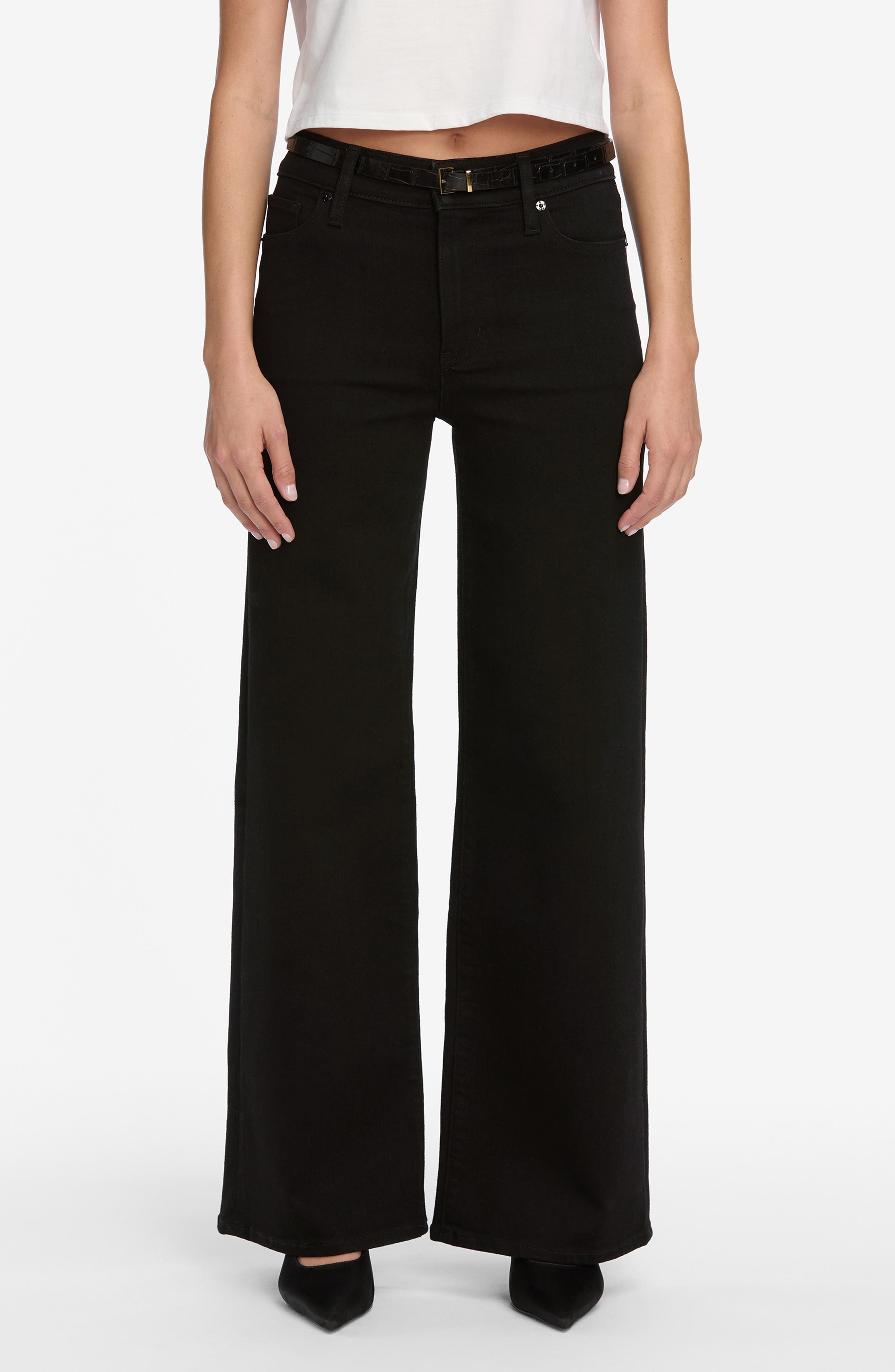 FRAME Pixie Le Slim Palazzo High Waist Wide Leg Jeans