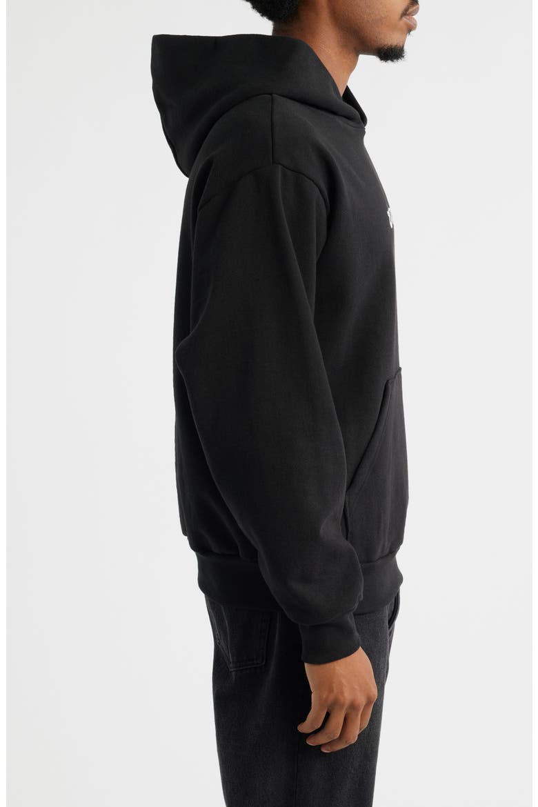Abyss Logo Cotton Fleece Graphic Hoodie, Alternate, color, BLACK