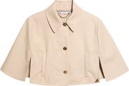 Max Mara Water Repellent Crop Cotton Gabardine Cape