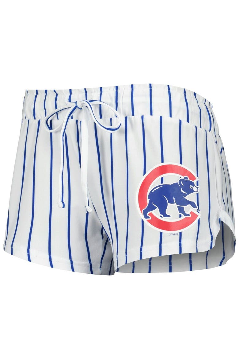 Women's Concepts Sport White Chicago Cubs Reel Pinstripe Tank Top & Shorts Sleep Set, Alternate, color, White