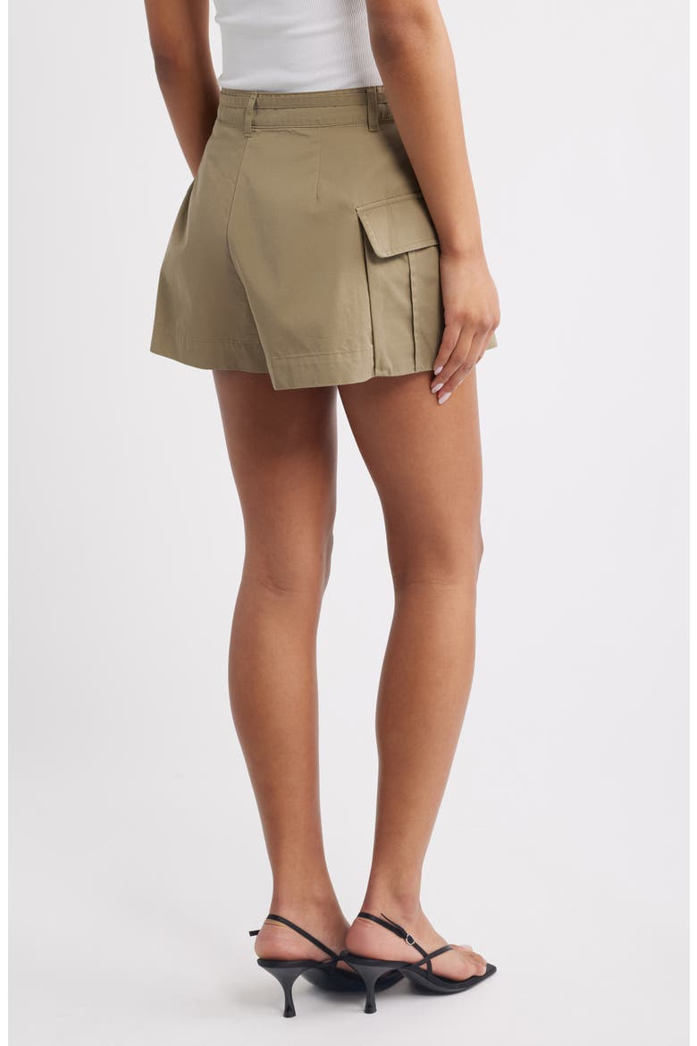 Falda Cotton Blend Skort, Alternate, color, KHAKI GREEN