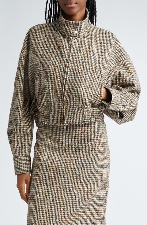 Harrison Houndstooth Crop Jacket