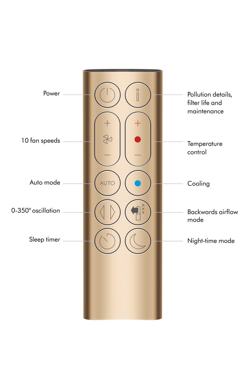 Dyson Purifier Hot+Cool Formaldehyde<sup>™</sup> HP09 Purifing Fan - White/Gold, Alternate, color, 