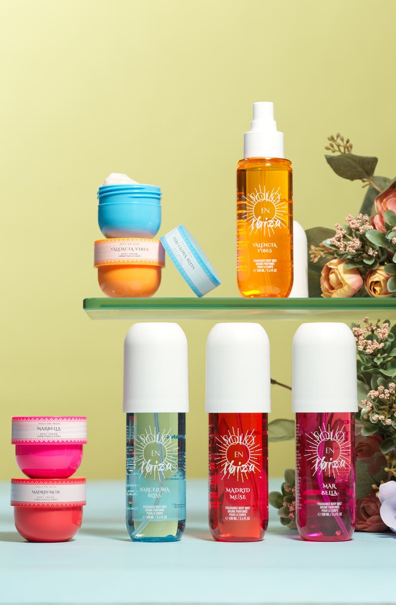 Lovery 8-Pc. Solo En Ibiza Body Mist And Cream Gift Set, Alternate, color, Red, Blue, Orange, Pink