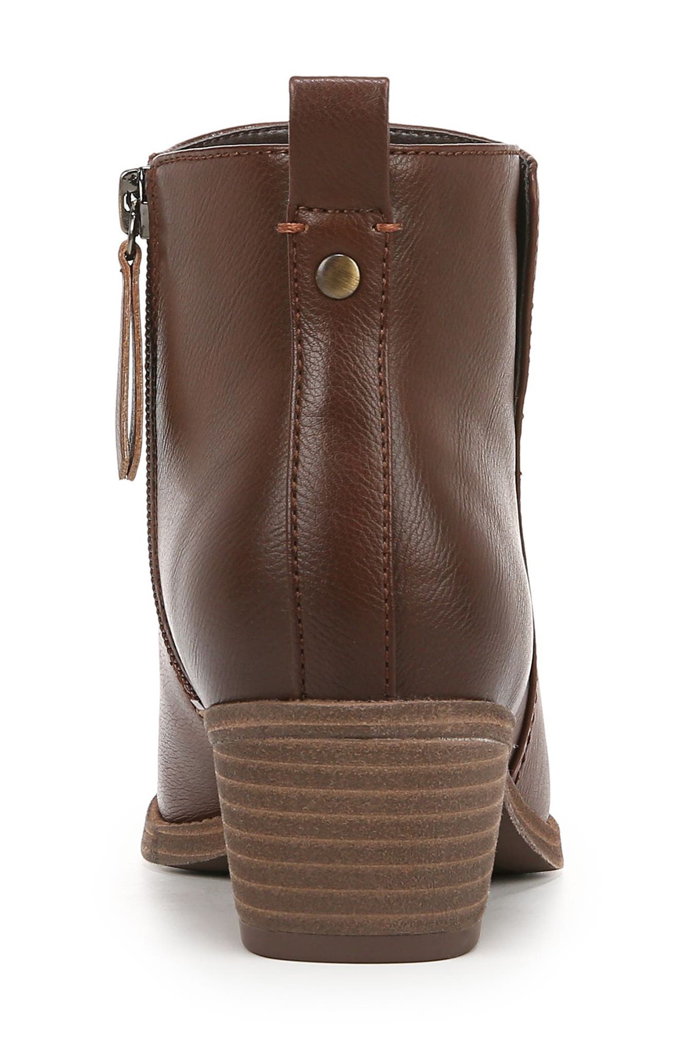 Zaylee Bootie, Alternate, color, CAPPUCCINO BROWN FAUX LEATHER