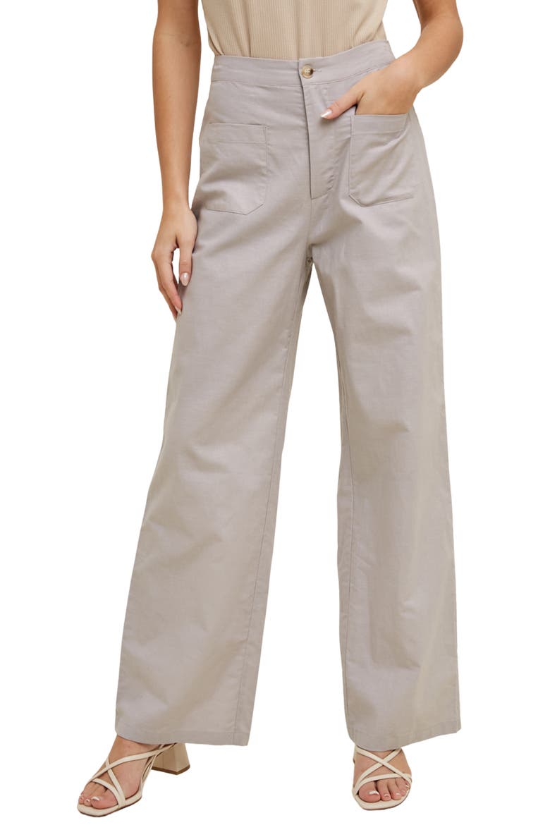 High Rise Wide Leg Pants, Alternate, color, MIST