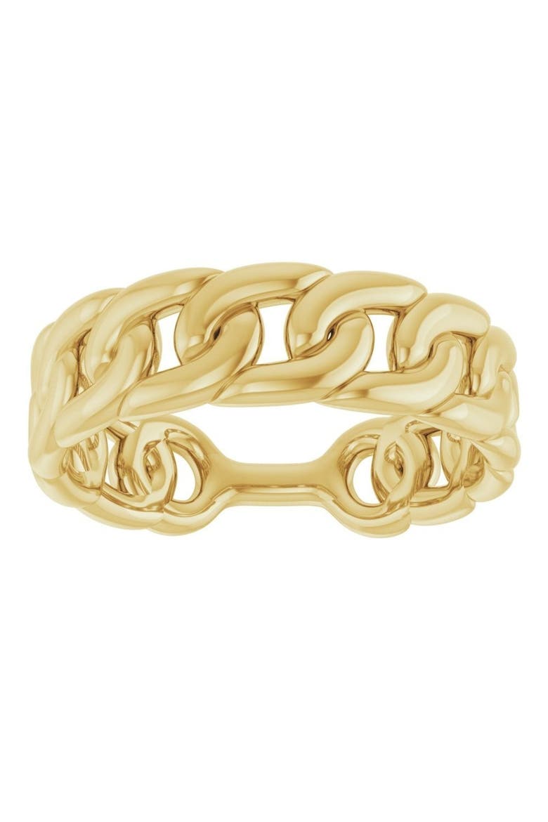 Stackable Chain Link Ring in 14K Gold, Main, color, Gold