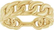 Ivy & Pearl Co. Stackable Chain Link Ring in 14K Gold
