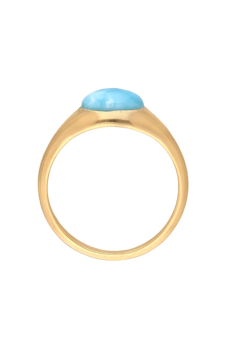 YS GEMS Larimar Signet Ring, Alternate, color, Blue